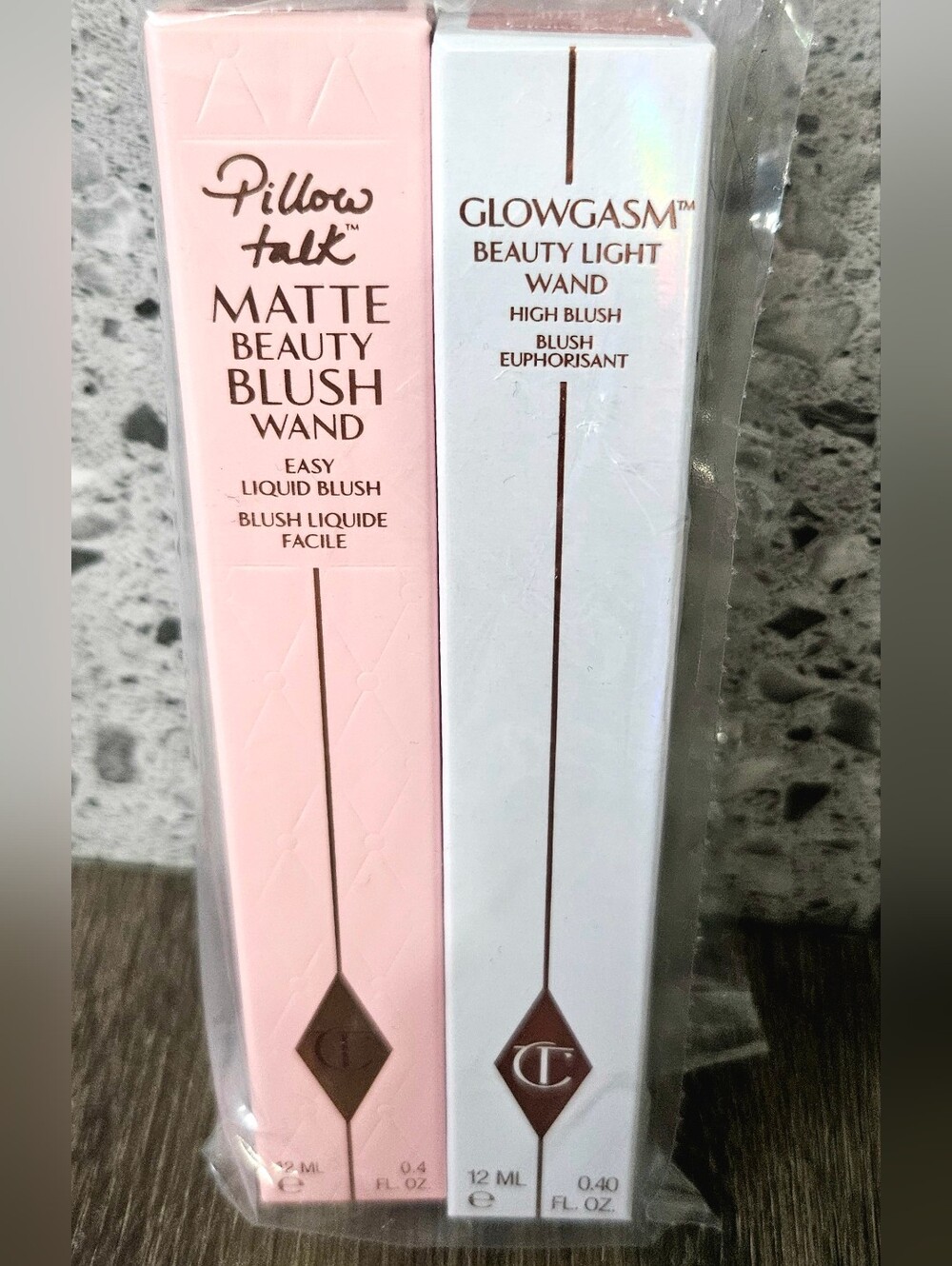 CHARLOTTE TILBURRY SET Blush Wand PILLOW TALK & Light Wand PINKGASM NEW MSRP $88